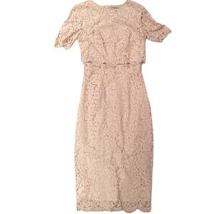 ASOS TALL Lace Crop Top Midi Pencil Dress